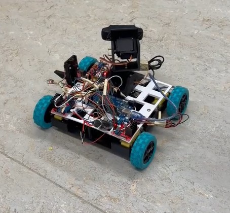 Ceres agriculture robot, four-wheel chassis with pan-tilt camera mount